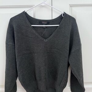 Forever 21 Charcoal V-Neck Sweater